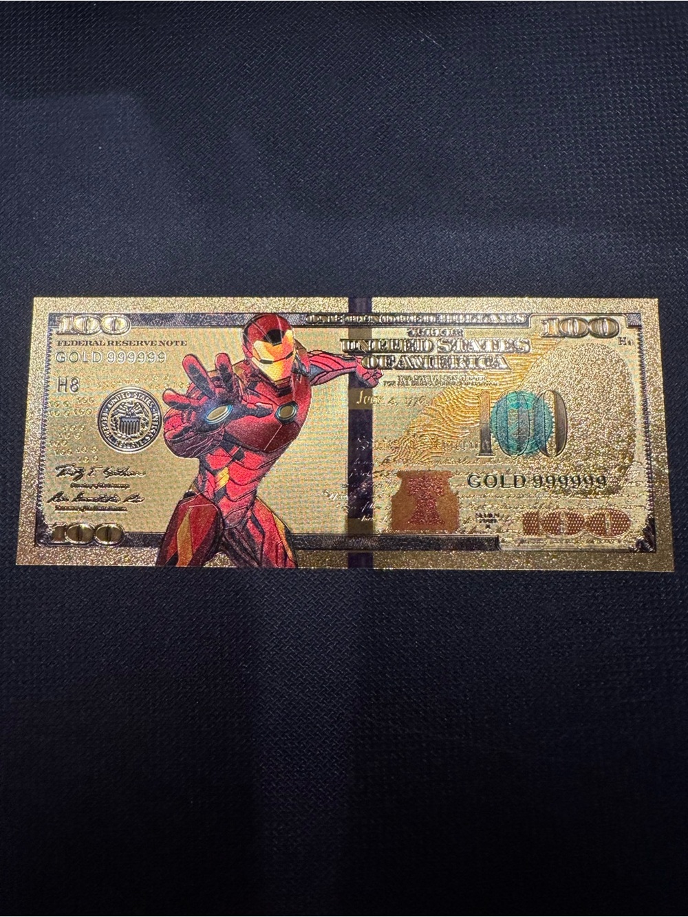 Iron ManHolographic Gold collectible note